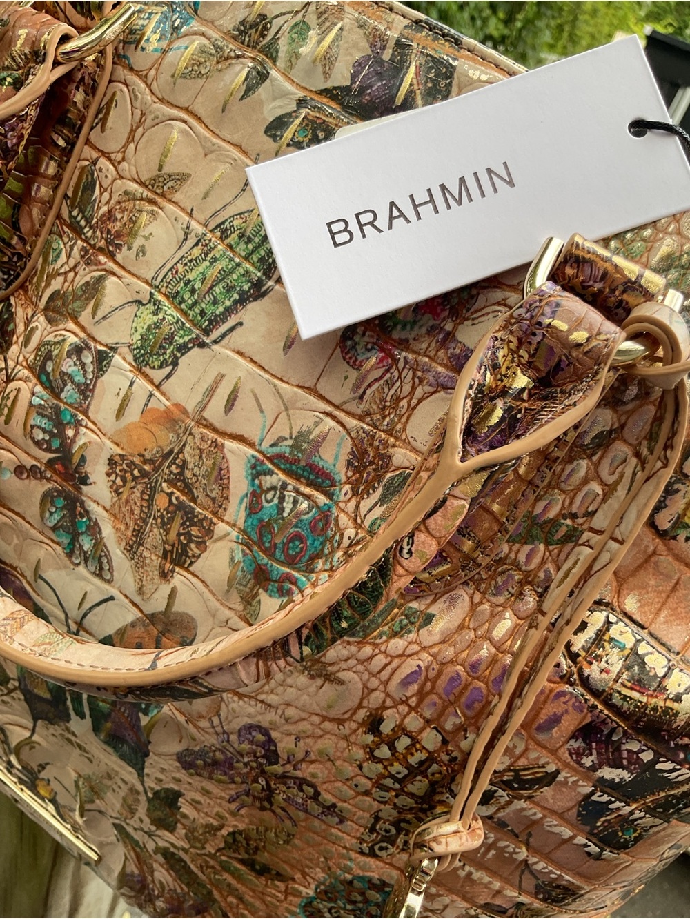 Brahmin Duxbury Satchel Hill Garden Genuine Leather Handbag NWT - Picture 11 of 17